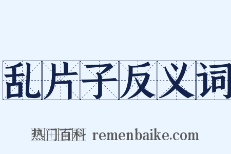乱片子反义词是什么意思的图片
